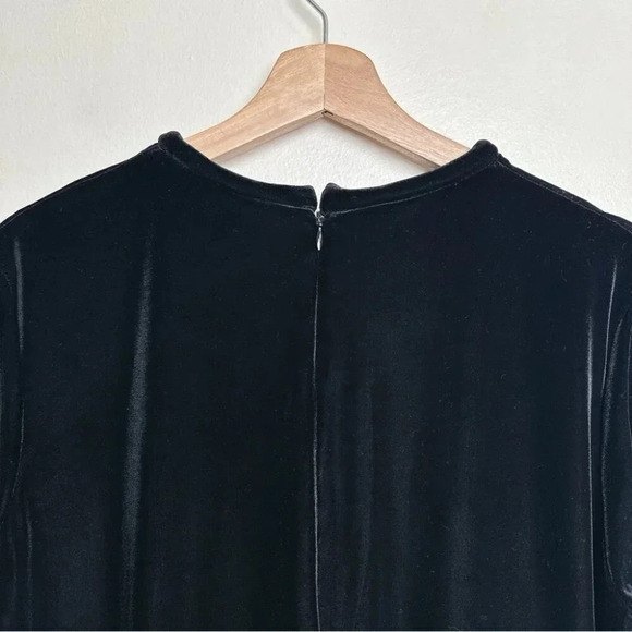 Vintage Talbots Womens Size M Mock Neck Long Sleeve Elastic Waist Velvet Dress - Picture 14 of 16